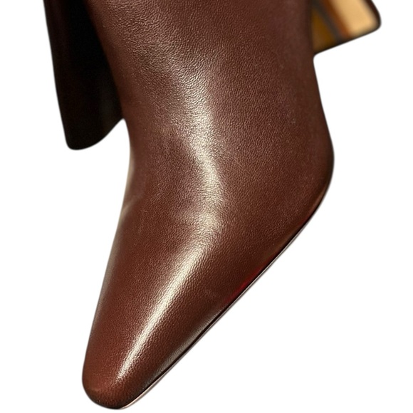 🌻NEW w/Box Sam Edelman Sylvia Spiced Pecan Brown Leather  Knee High Boots 7.5 - Picture 11 of 11